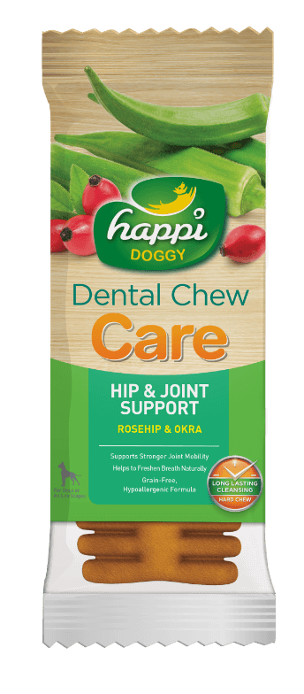 Happi Doggy - Dental Chew Care - Hip & Joint Support (Rosehip & Okra) - 4inch